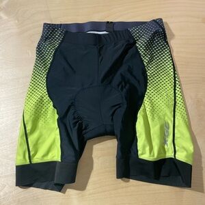XGC Black and Yellow Athletic Cycling Shorts XXL (MR)